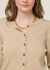 Gillet en coton bio | beige "impression - taupe" - Graine