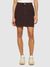 Jupe courte en velours de coton bio | marron "irregular corduroy skirt chocolate plum"