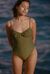 Maillot une pièce vert texturé en recyclé - toco