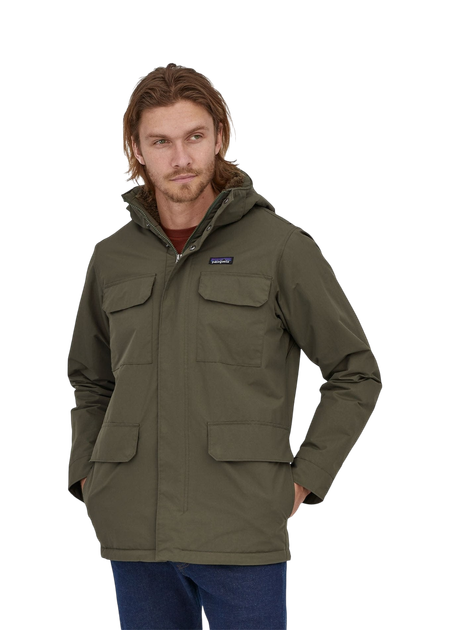 Parka doublée en recyclé | kaki "isthmus parka basin green"