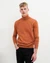 Pull col roulé en coton bio | orange "thomas turtleneck - warm rust"
