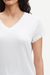 T-shirt manches courtes col v en coton bio | blanc "solly v-n t-shirt white" - Samsoe Samsoe