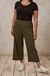 Pantalon large 3/4 khaki en coton bio - chandre