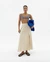 Jupe longue en ecovero | écru "cobalt tora skirt" - Thinking Mu