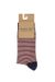 Chaussettes hautes rayées rouge en coton bio