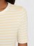 T-shirt côtelé en coton bio | rayé jaune "striped rib t-shirt yellow stripe" - Knowledge Cotton Apparel