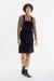 Robe salopette noire en coton bio - dungaree corduroy dress black