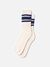 Chaussettes sport en coton bio | bicolore "vintage sport socks offwhite"