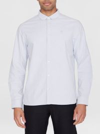 Chemise en coton bio | gris clair "harald small owl oxford regular fit shirt alloy"