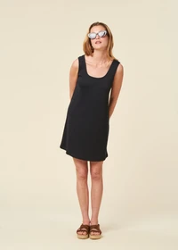 La robe boxy en coton bio | noir