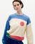 Sweat en coton bio | multicolore "abstract ivory sweatshirt" - Thinking Mu