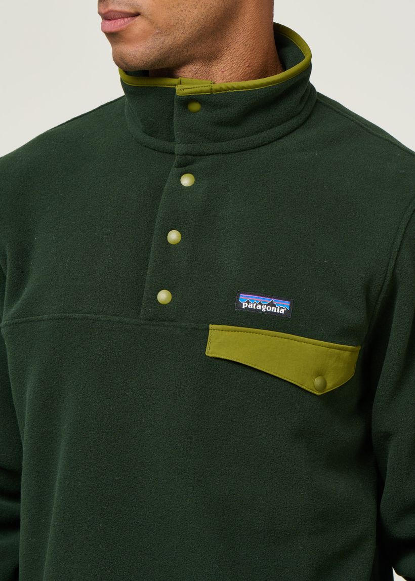 Polaire en matières recyclées | vert "lw synch snap-t p/o - olgg" - Patagonia