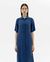 Robe chemise longue en ecovero | bleu "cobalt gianna dress - blue" - Thinking Mu