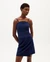 Top marine texturé en coton bio - navy ada top - Thinking Mu