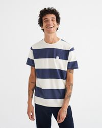 T-shirt rayé blanc et marine en coton bio