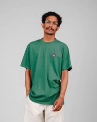 T-shirt turquoise imprimé en coton bio - heart t-shirt morera green