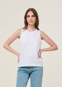 Débardeur en coton bio | blanc