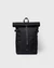 Sac à dos 23l en nylon recyclé | noir "icon rolltop backpack m - black/ black with black leather" - Sandqvist