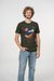 T-shirt kaki avec imprimé paysage en coton bio - alder forrest night