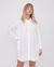 Robe chemise blanche en coton bio - oxford white