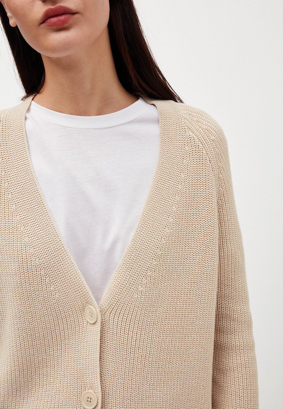 Cardigan ?�cru en coton bio - nuriaa femme - Armedangels