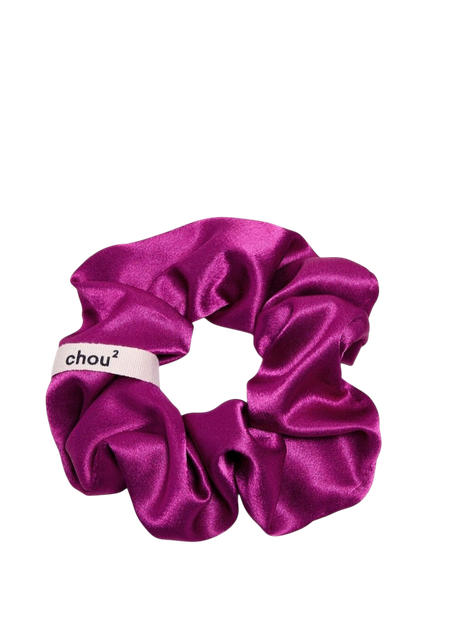 Chouchou en matière upcyclée | violet "satin violet"