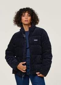 Doudoune velours en matière recyclée | bleu "cord fjord jkt - snbe"