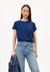 T-shirt en coton bio | bleu "idaara faded indigo"