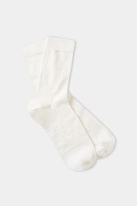 Chaussettes en lin et coton bio | blanc "linen socks white"