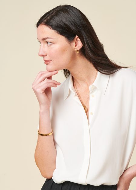 Chemisier en ecovero | blanc "larisaana off white" - Armedangels