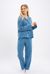Ensemble de pyjama rayé bleu en coton bio - pyjamas set limoges
