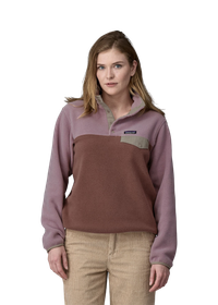 Polaire col boutonné en matière recyclée | rose "w's lw synch snap t p/o dulse mauve"