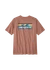 T-shirt imprimé en matières recyclées | marron orangé "boardshort responsibili-tee sienna clay" - Patagonia