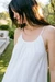 Robe à bretelles en coton bio | blanc "stripe structure strap dress egret" - Knowledge Cotton Apparel
