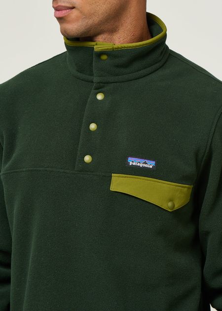 Polaire en matières recyclées | vert "lw synch snap-t p/o - olgg" - Patagonia