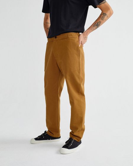 Pantalon ample camel en coton bio - travel