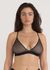 Soutien-gorge en matière recyclée | "mesh triangle bralette - black"