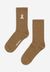 Chaussettes marron en coton bio et matière recyclée - saamu bold stripes smoky almond - Armedangels - 1