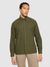 Chemise flanelle en coton bio | vert "regular fit heavy twill flannel shirt forrest night"