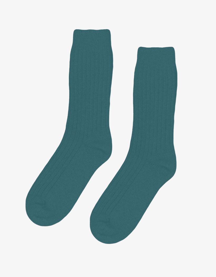 Chaussettes en laine mérinos recyclées | vert turquoise "ocean green" - Colorful Standard