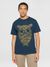 T-shirt en coton bio | bleu "owl tree - total eclipse" - Knowledge Cotton Apparel