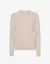 Pull col rond crème en laine mérinos recyclée - ivory white