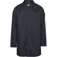 Manteau car coat bleu nuit en coton bio et polyester recyclé - beech