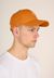 Casquette orange en velours fin de coton bio - baby cord cap desert sun