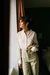 Chemise col mao en coton bio | écru "bubble mao regular blouse ecru white"