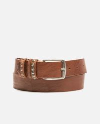 Ceinture en cuir tannage végétal | marron "costello - tabac"