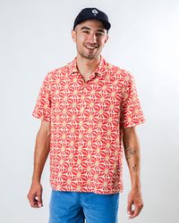 Chemise en coton biologique | rouge "marisol aloha shirt red - red"