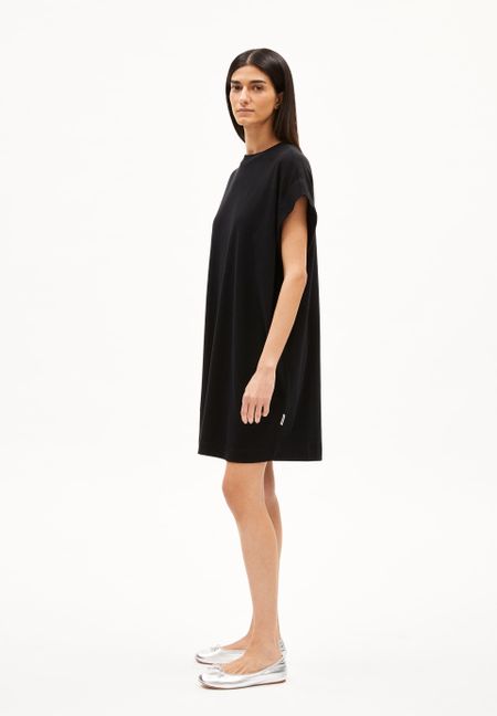 Robe ample en coton bio et lin | noir "daarixa linen black"
