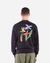 Sweat en coton biologique | noir "sweat flora noir carbone - carbon black" - Olow