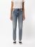 Jean mom bleu clair vieilli en coton bio - breezy britt sonoran sun